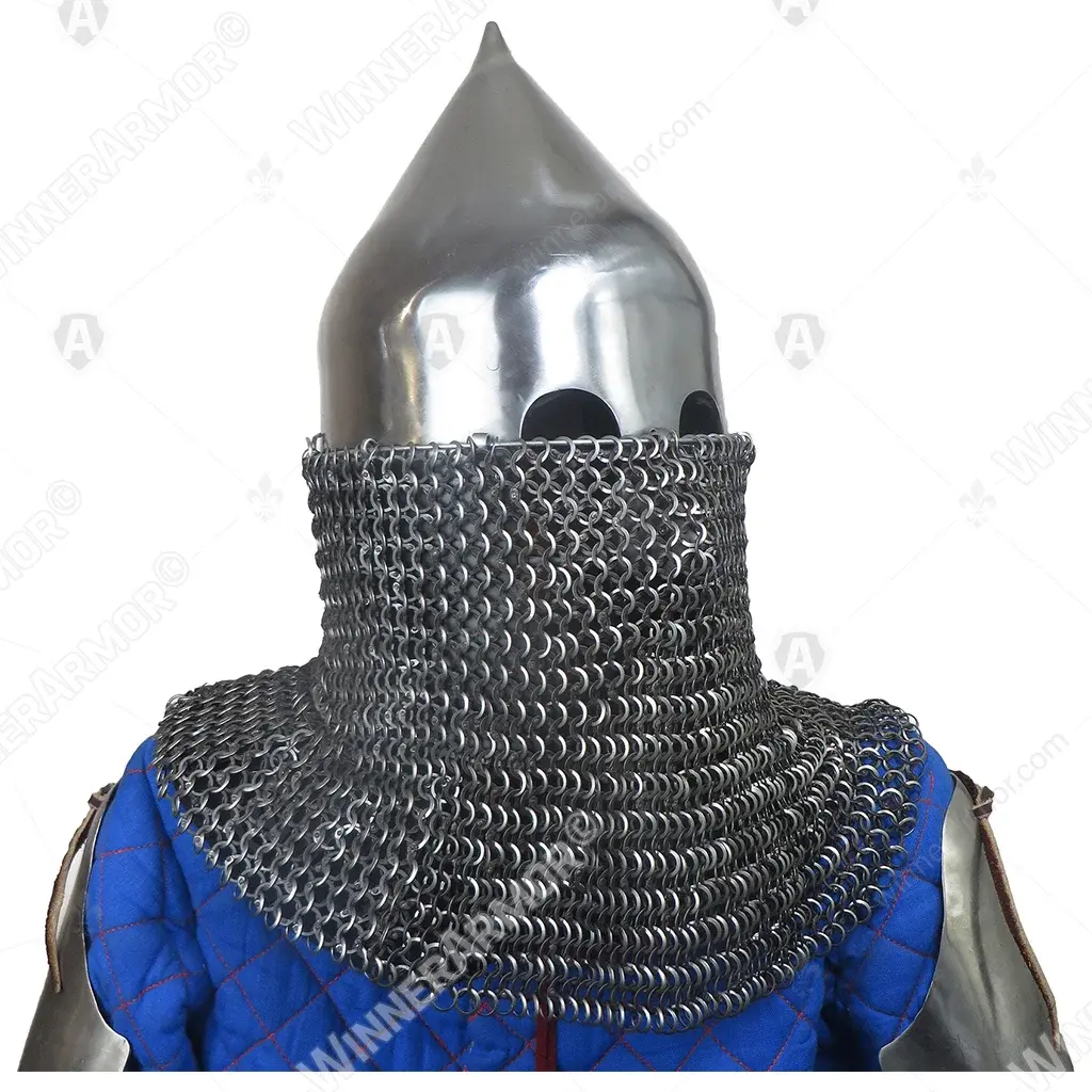 Late 14th-century helmet with concealed face/neck cover