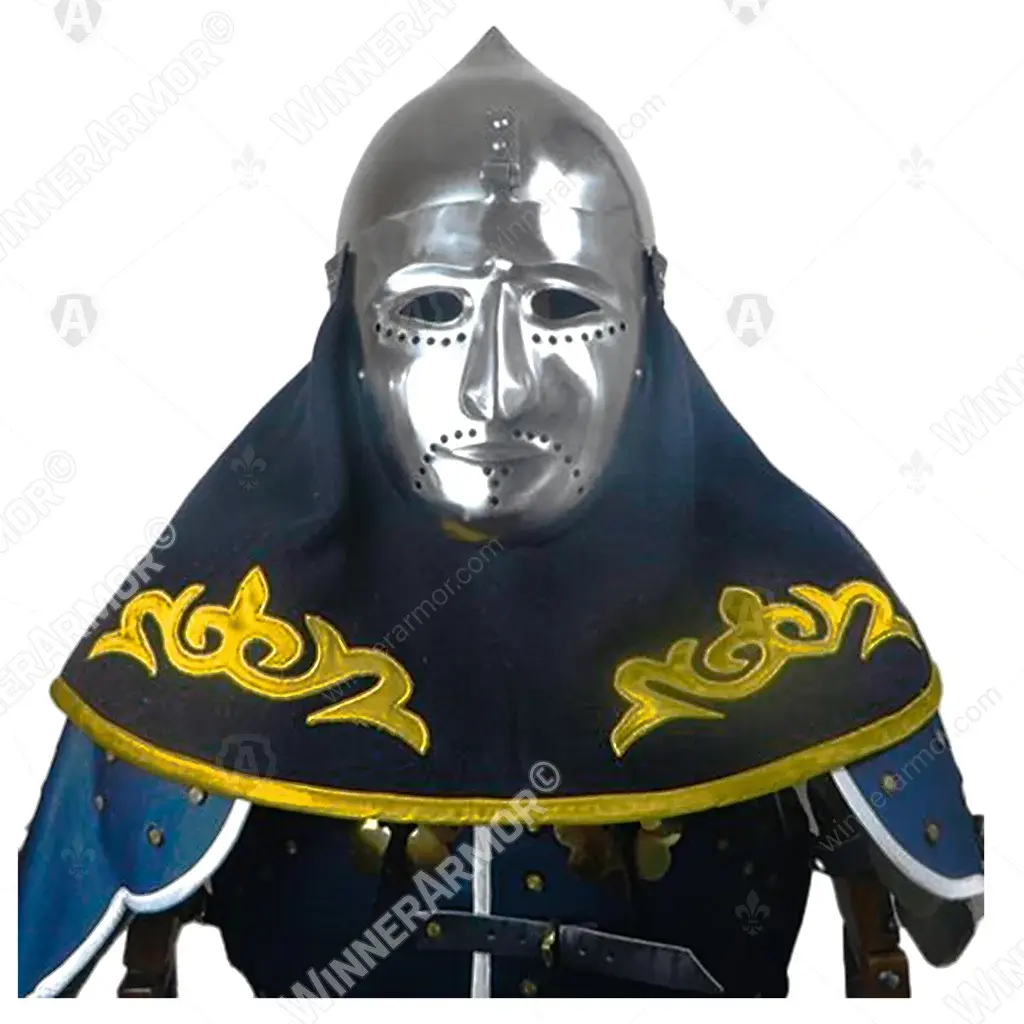 Masked helmet for buhurt — stable fit & vision