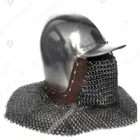 Visored bascinet with hidden grille