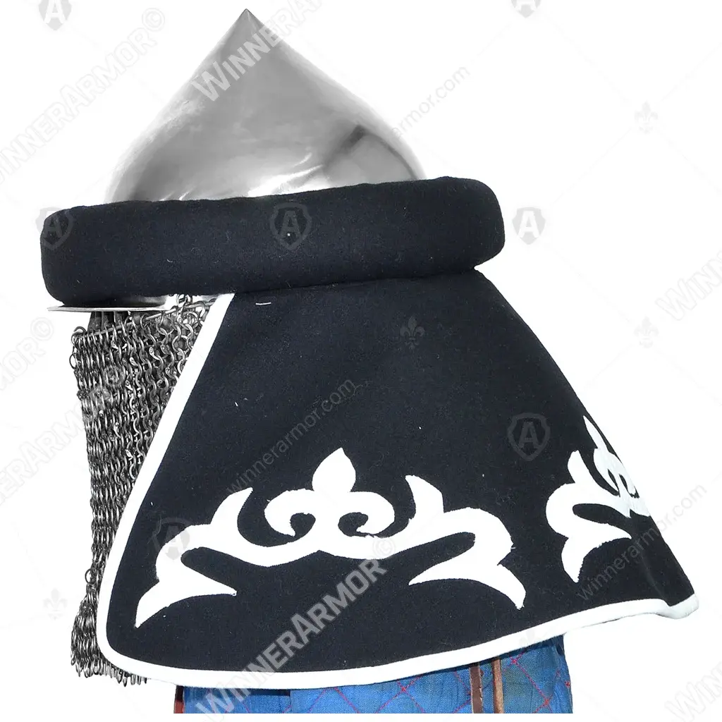 Mongolian Keshikten helmet with burlet for buhurt