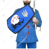 Punch pavise shield for buhurt — stable grip