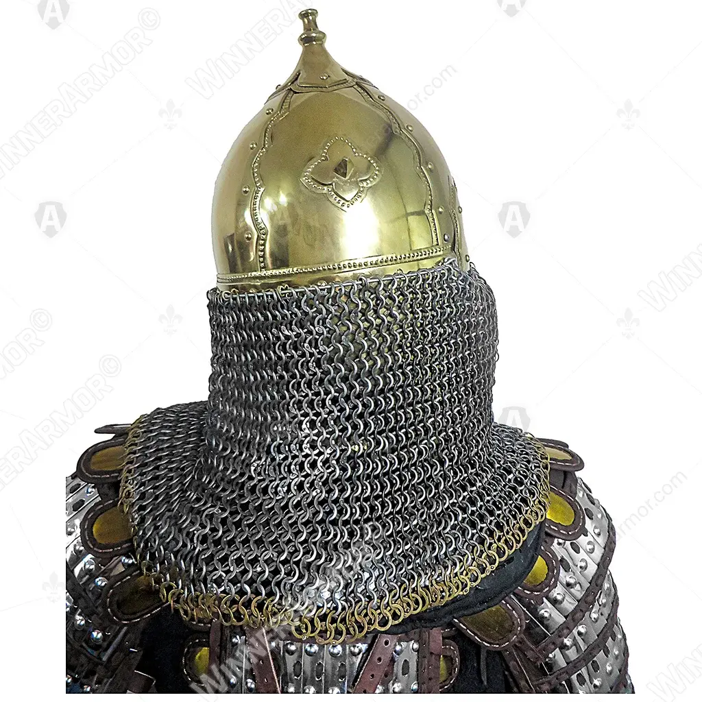 Black Burial Helmet with TiN “gold” finish