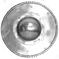 Steel buckler 31 cm for full-contact armored fighting