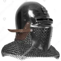 Black Horror bascinet klappvisor for full contact