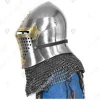 ROA helmet with brass cross for buhurt fights