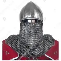 Ribbed bascinet with visor for buhurt