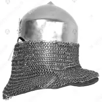 Turban helmet for buhurt with mail aventail
