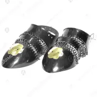 Blackened Eastern Sabatons for Buhurt Footwork