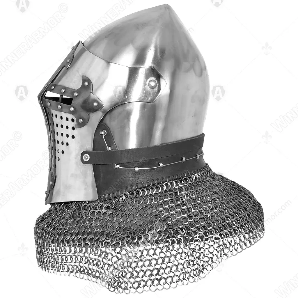 Black Cross Helmet for Buhurt Full-Contact