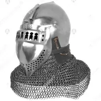 Bavarian Museum Bascinet with Visor for Full Contact