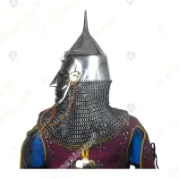 Kovaly Helmet with Mask and Aventail for Buhurt