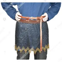 Chainmail skirt for buhurt with scalloped hem