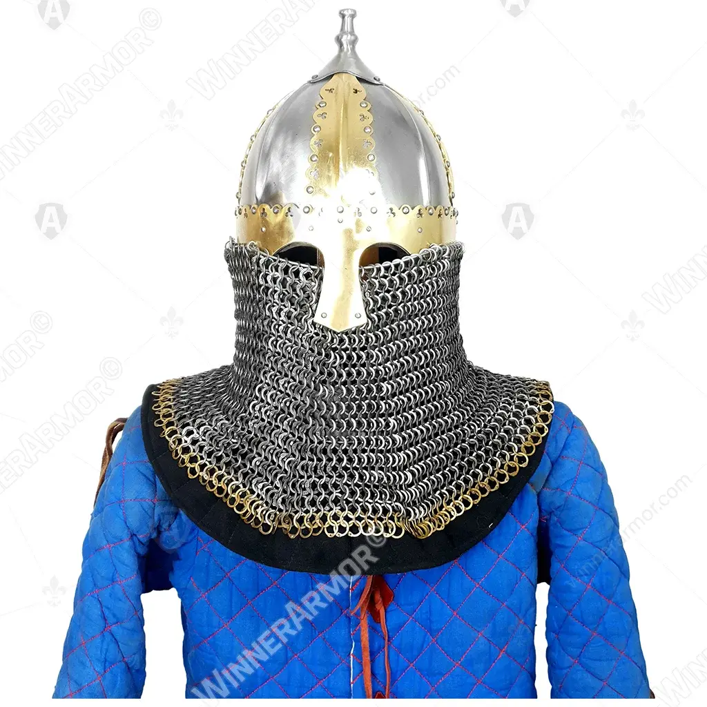 Gnezdovo Helmet with Brass Overlays for Full Contact