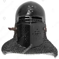 Black Horror bascinet klappvisor for full contact