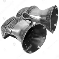 Knight mitten gauntlets with etching for buhurt