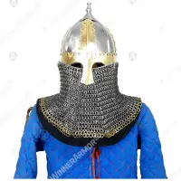 Gnezdovo Helmet with Brass Overlays for Full Contact