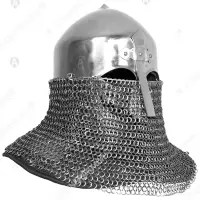 Turban helmet for buhurt with mail aventail