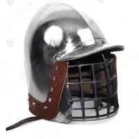 Visored bascinet with hidden grille