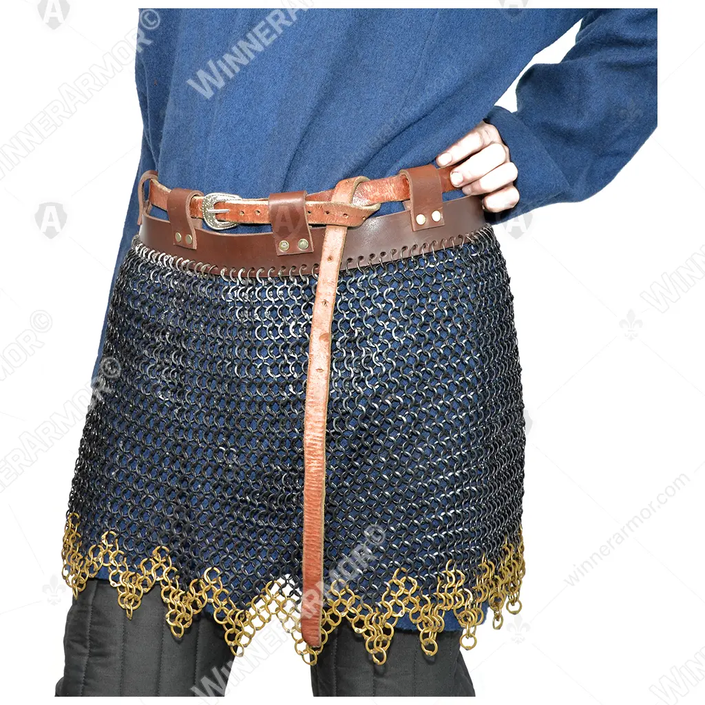 Chainmail skirt for buhurt with scalloped hem