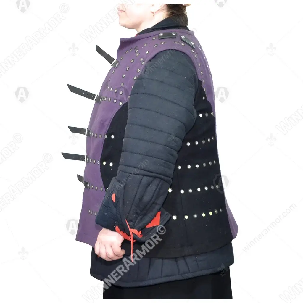 Female brigandine for buhurt armored combat