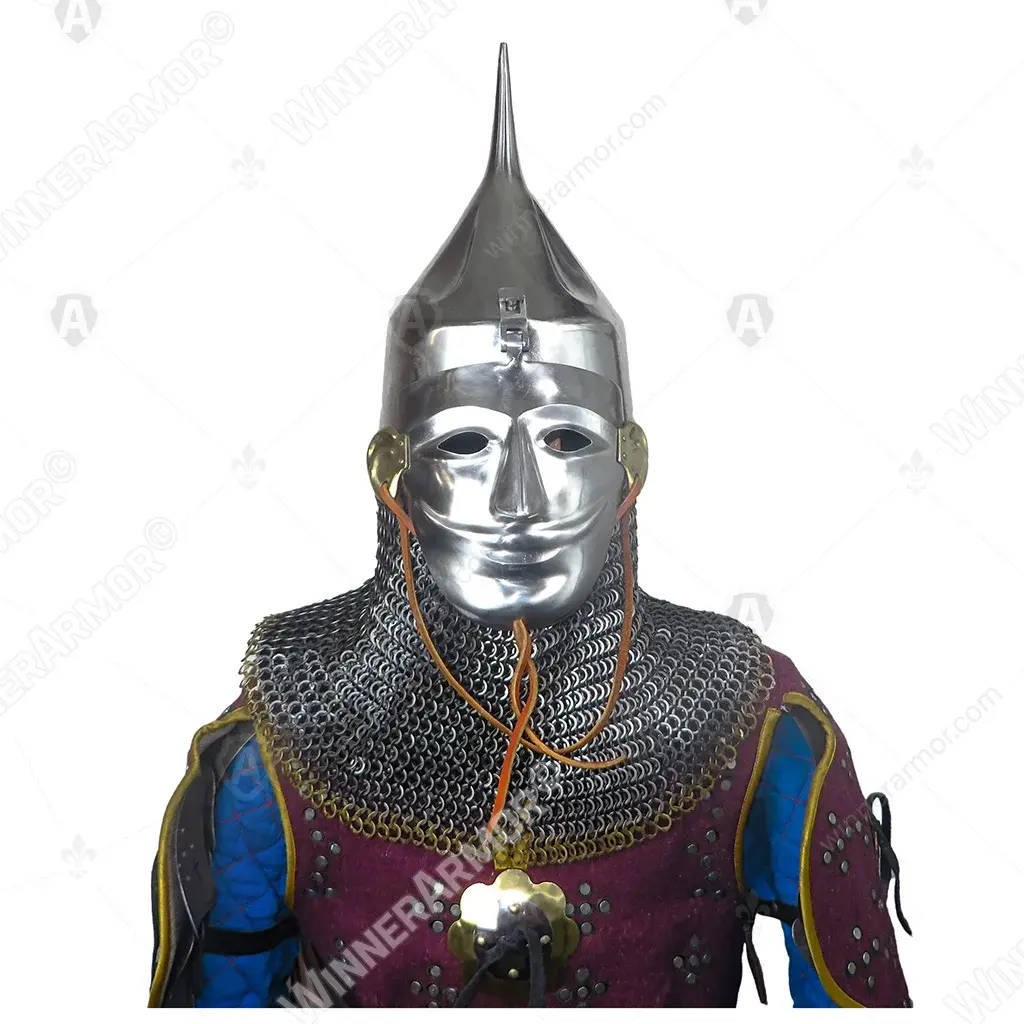 Kovaly Helmet with Mask and Aventail for Buhurt