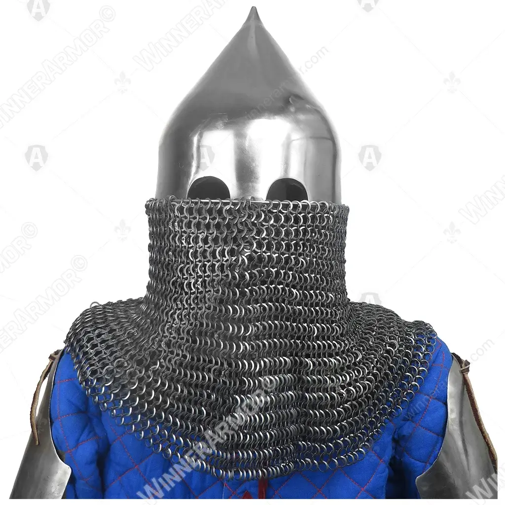 Late 14th-century helmet with concealed face/neck cover