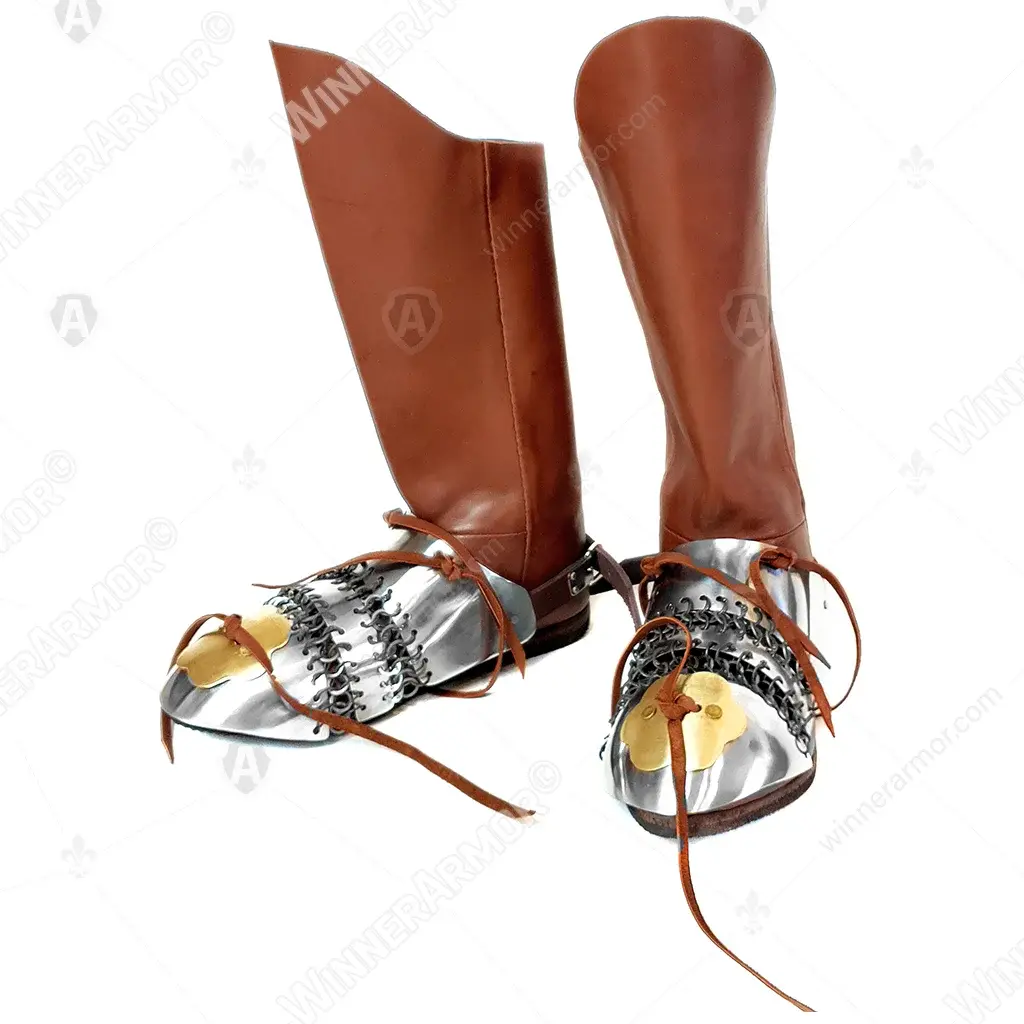 Three-part eastern sabatons for full contact