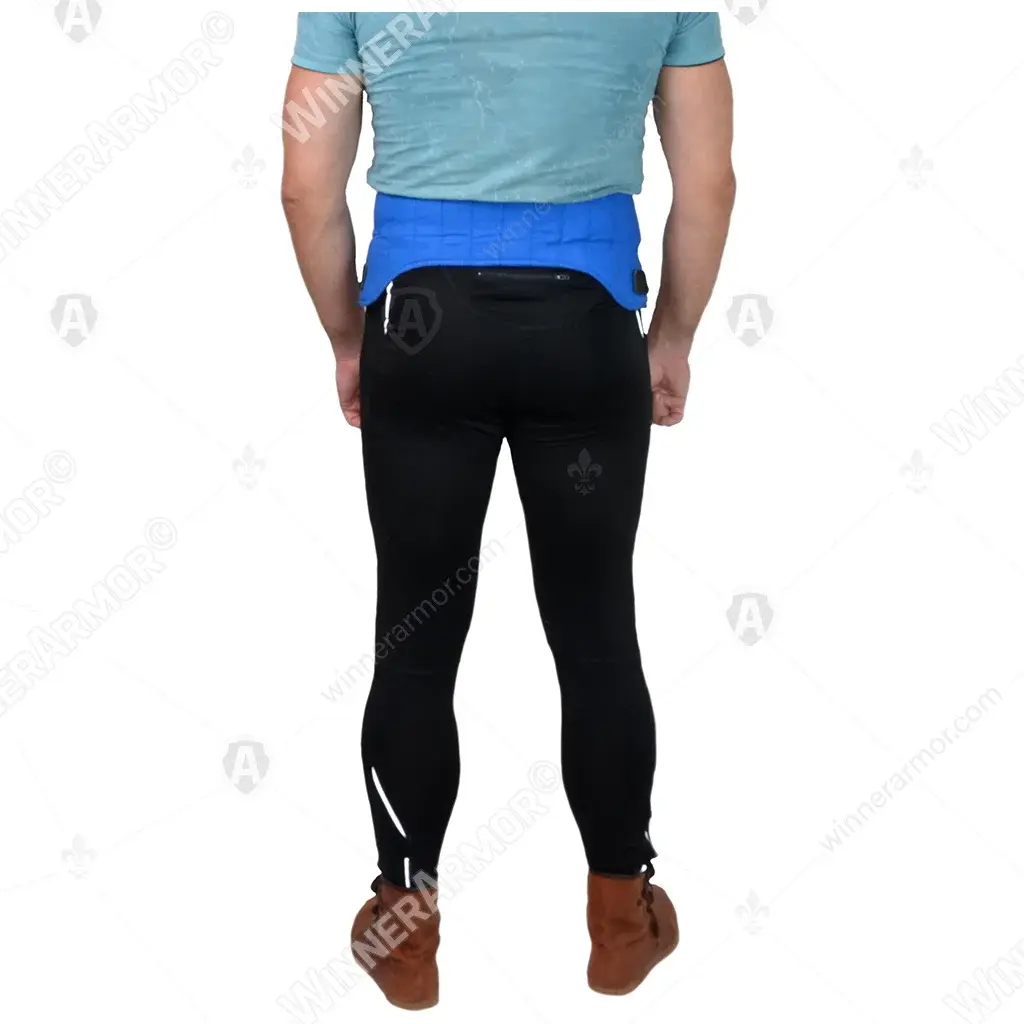 Support belt with lacing points for leg armor