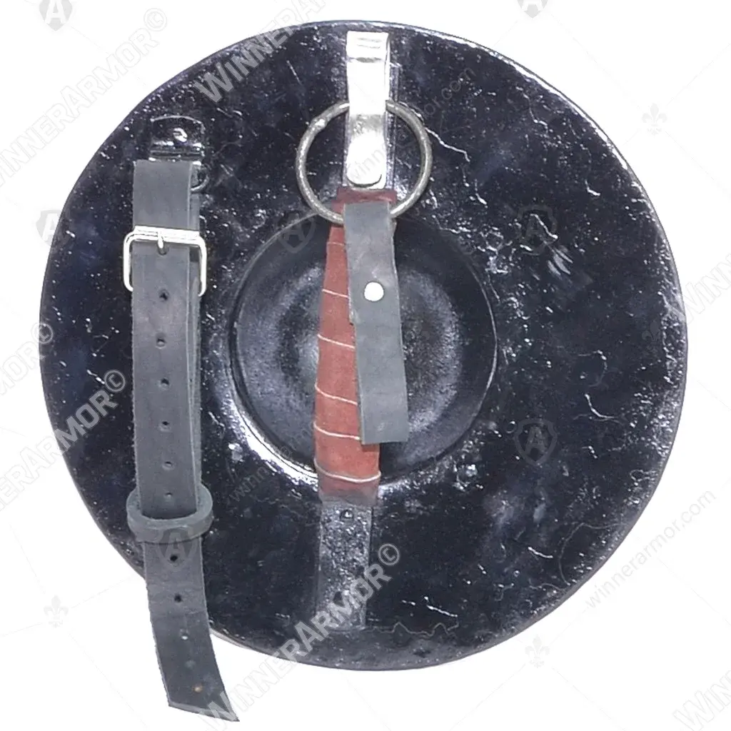 Steel buckler 31 cm for full-contact armored fighting