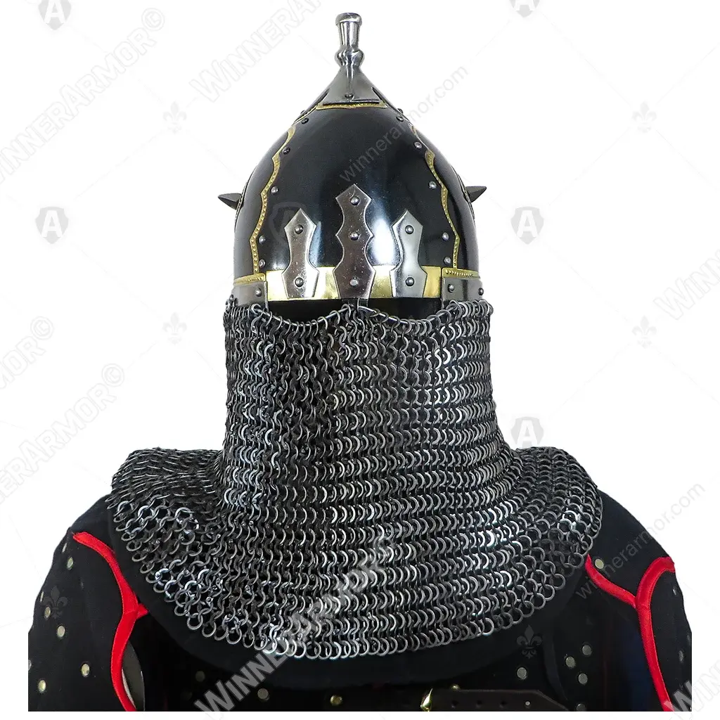 Black Burial Russian Helmet for Buhurt — Blackened