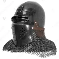 Black Horror bascinet klappvisor for full contact