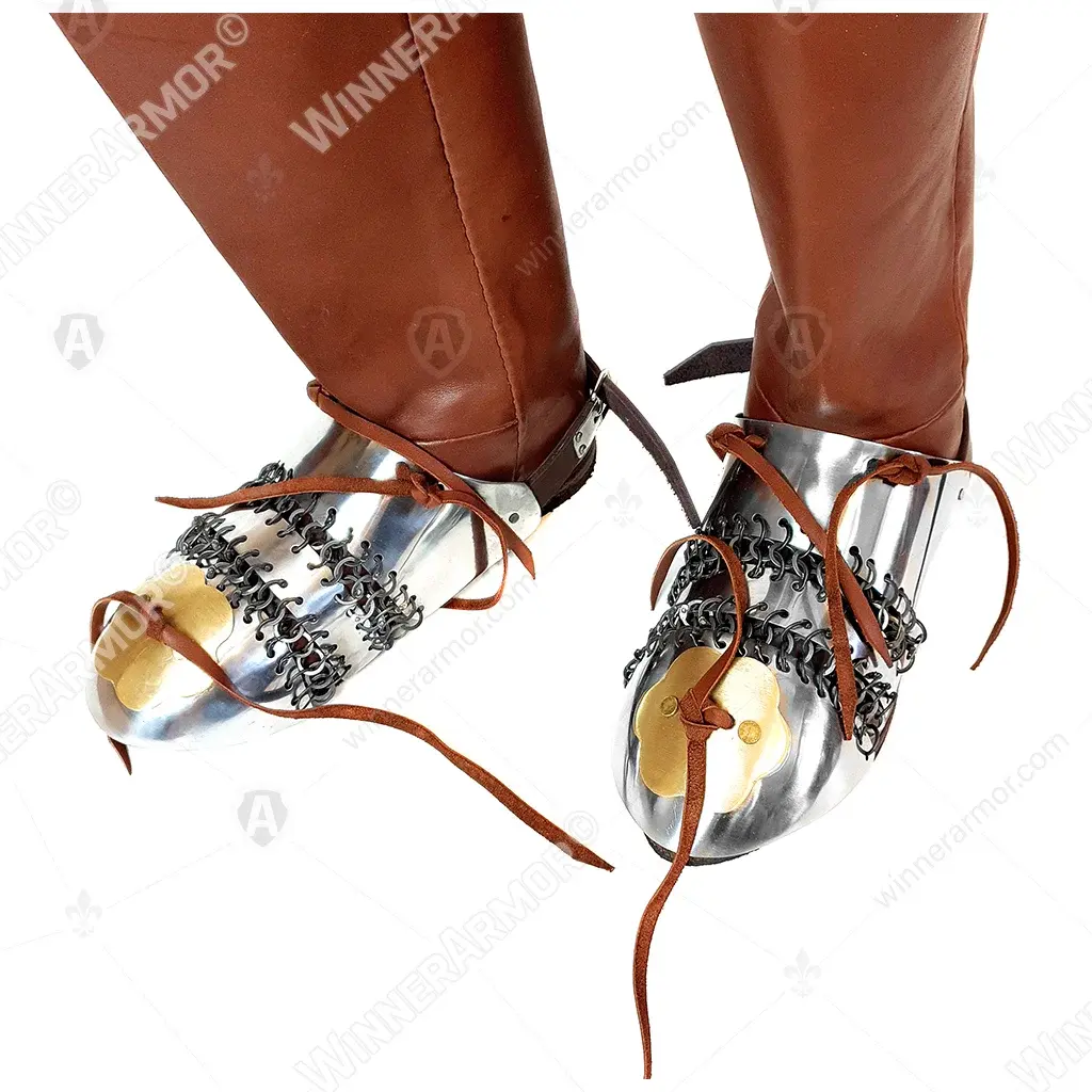 Three-part eastern sabatons for full contact