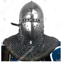 Klappvisor bascinet for buhurt and training