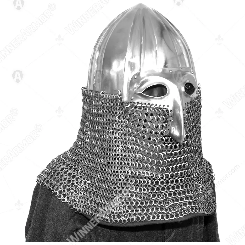 Nikolskoye helmet with half mask and aventail for buhurt