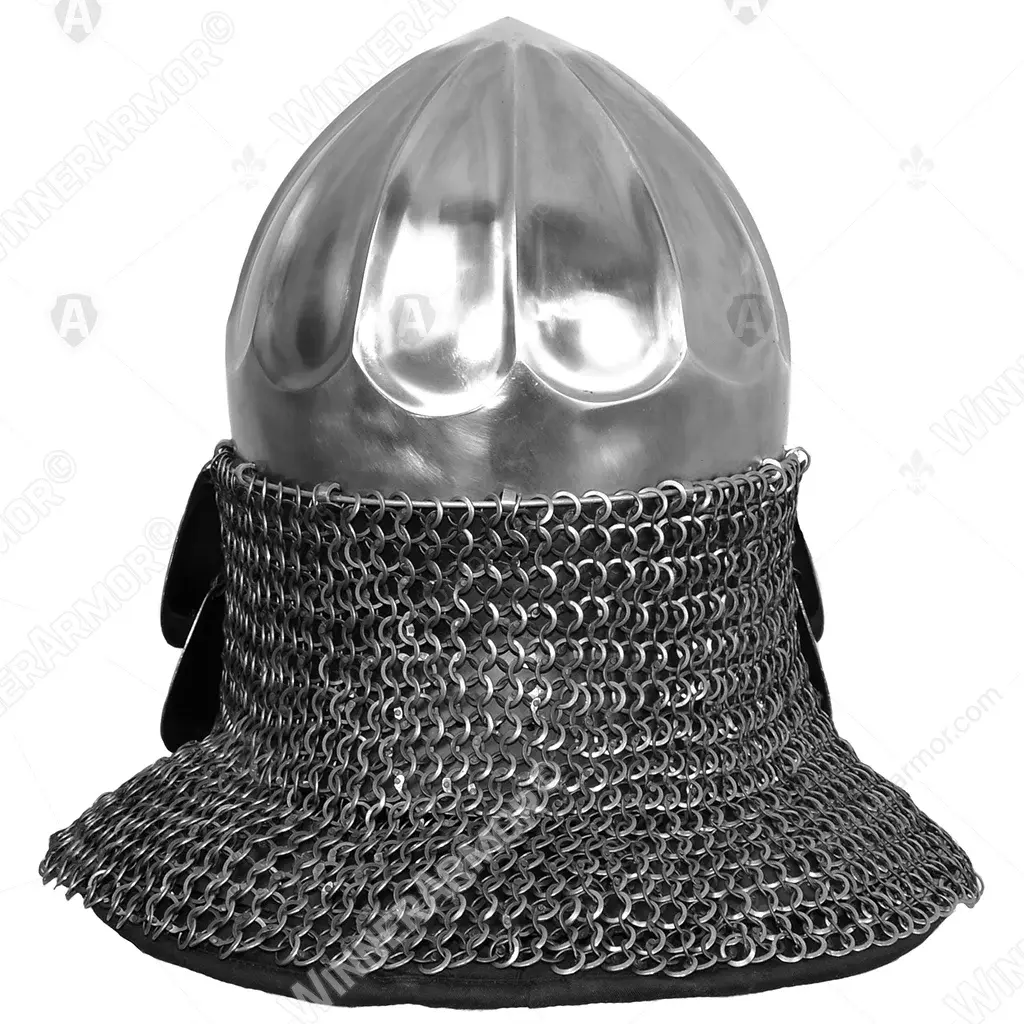 Khorosan ribbed helmet with mail aventail