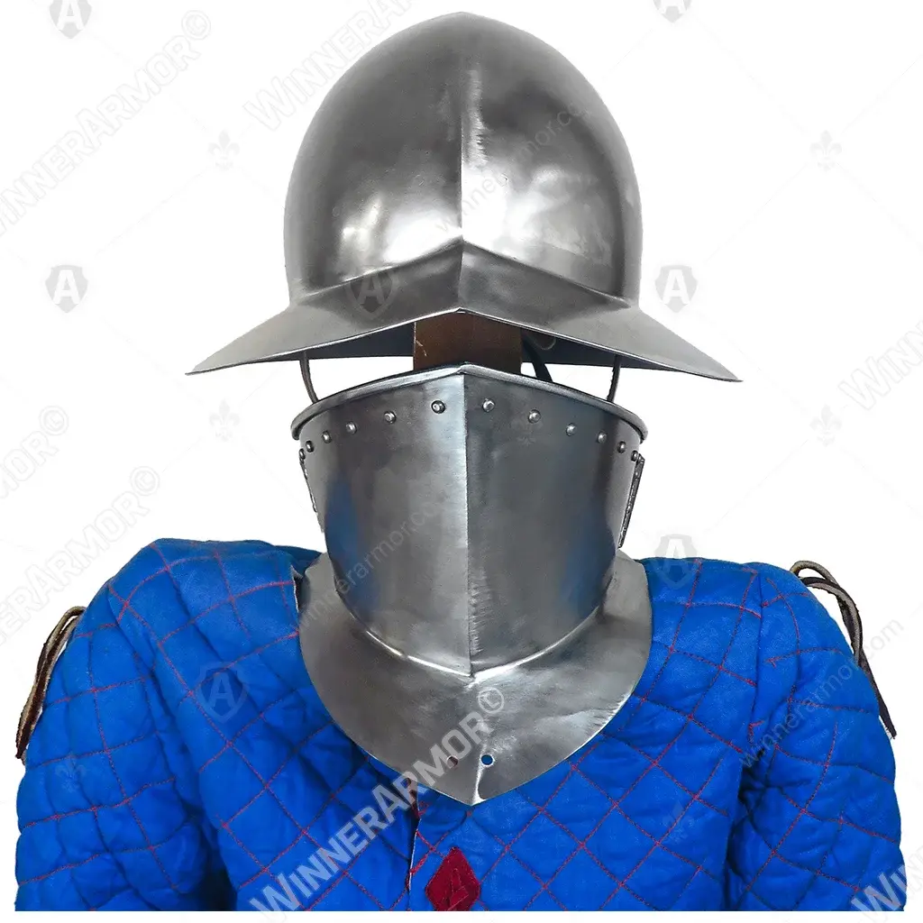 Chapelle Helmet with Gorget for Buhurt Full Contact