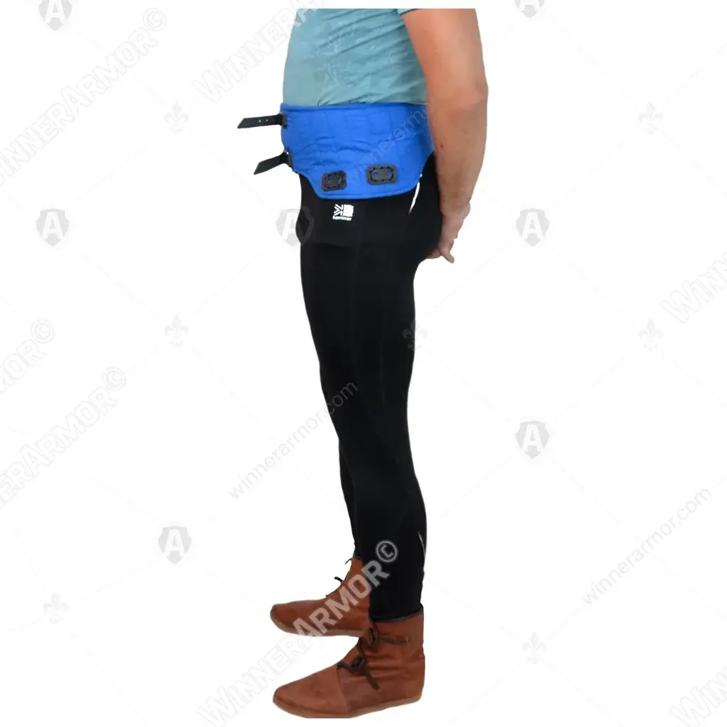 Support belt with lacing points for leg armor