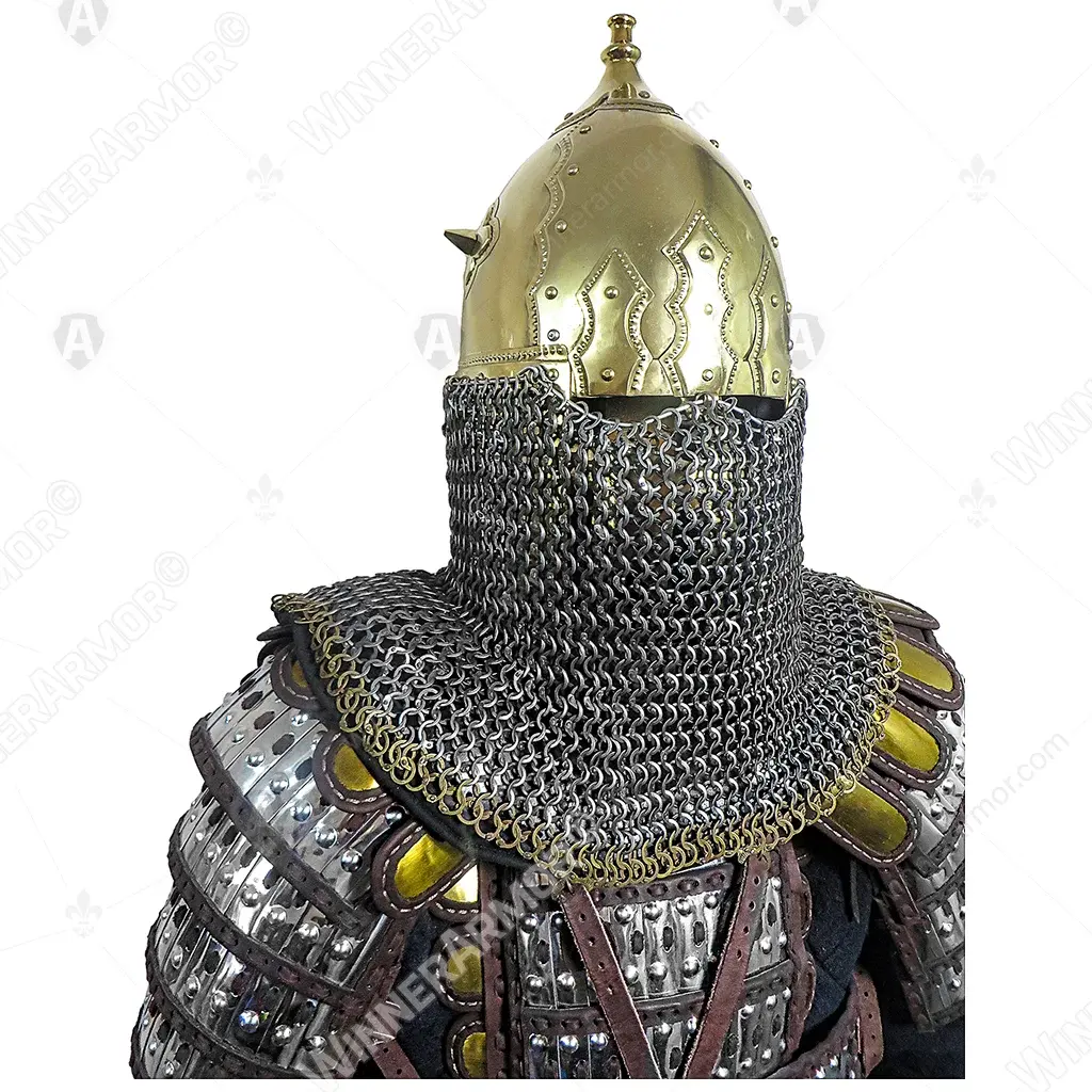 Black Burial Helmet with TiN “gold” finish
