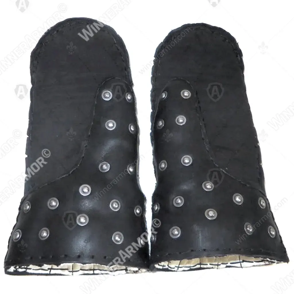 Brigandine mittens for full-contact fights