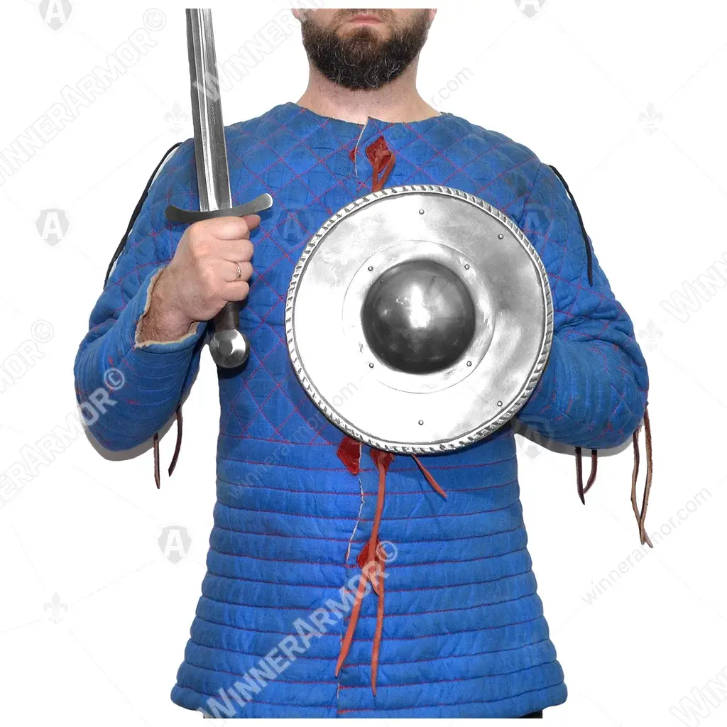 Steel buckler 31 cm for full-contact armored fighting