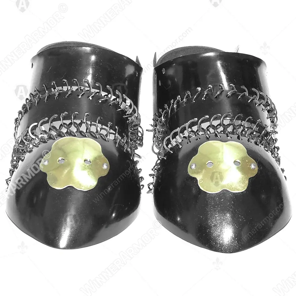 Blackened Eastern Sabatons for Buhurt Footwork