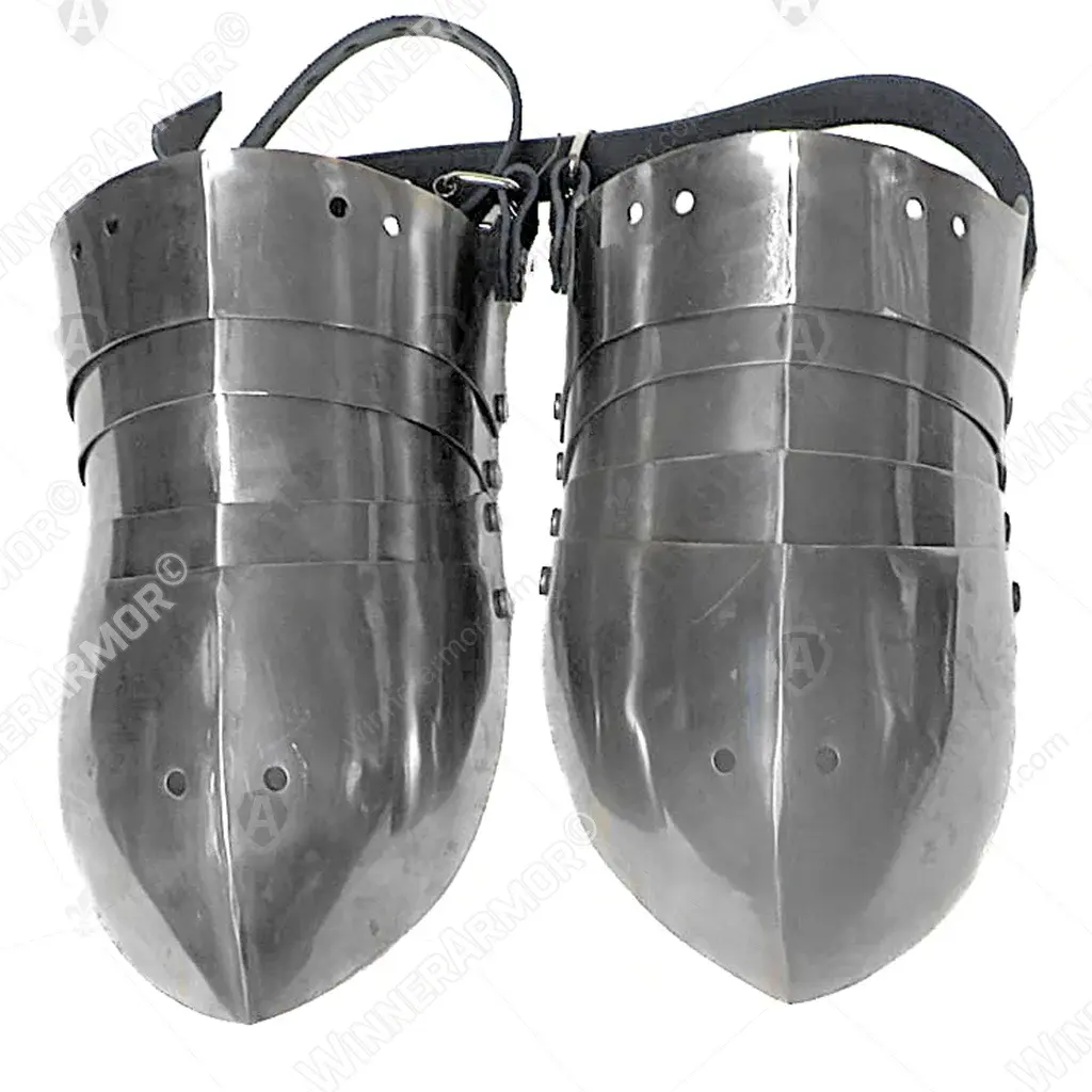 Open European sabatons for buhurt foot protection