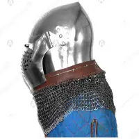 Split-visor bascinet for buhurt combat