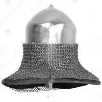 Turban helmet for buhurt with mail aventail