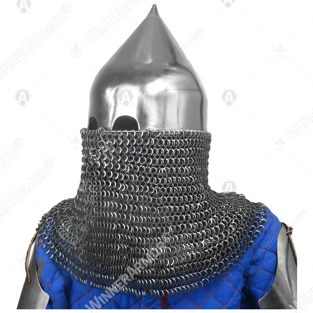 Late 14th-century helmet with concealed face/neck cover