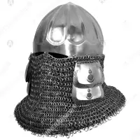 Khorosan ribbed helmet with mail aventail