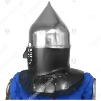 Late 14th-century helmet with concealed face/neck cover