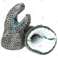 Mail gauntlets with hidden plate protection