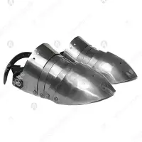 Open European sabatons for buhurt foot protection