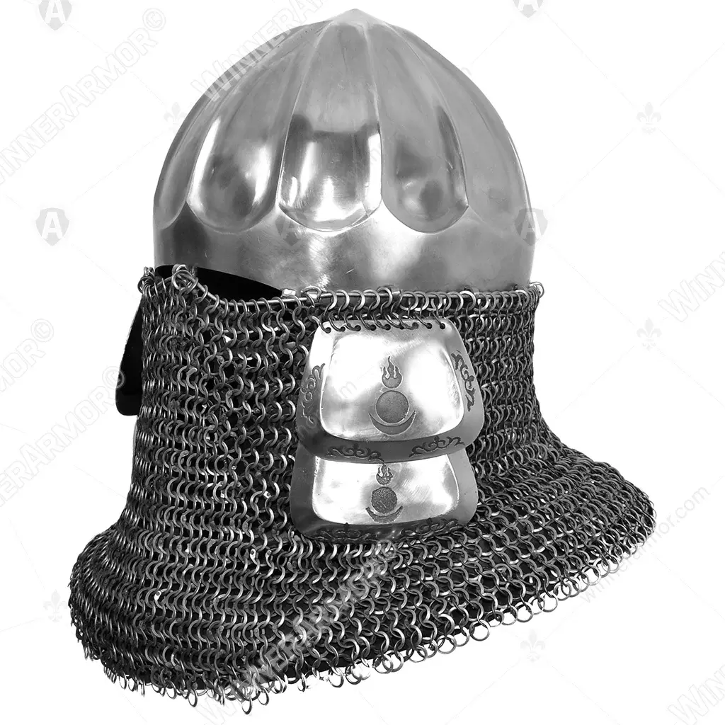 Khorosan ribbed helmet with mail aventail